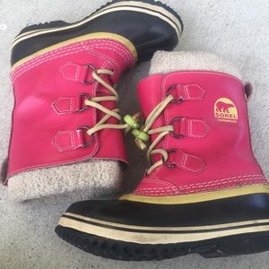 Sorel Pink Boots Size 2